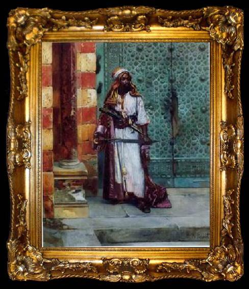 framed  unknow artist Arab or Arabic people and life. Orientalism oil paintings 51, ta009-2